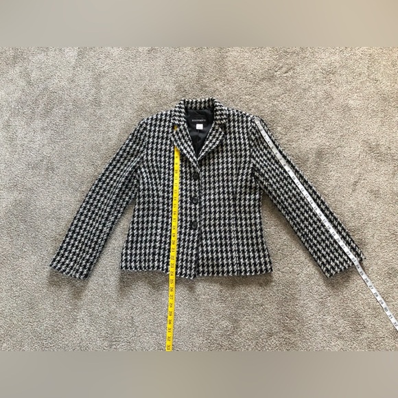 Requirements tweed Houndstooth blazer size 12 polyester wool blend workwear - Picture 5 of 11